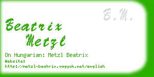 beatrix metzl business card